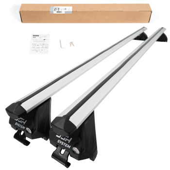 NEU Aluminium-Dachträger Easy Line Glide™ 120 cm (offene und geschlossene Dachreling)